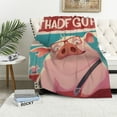 thumbnail image 1 of Patifu Cute Pig Blanket for Girl Boy I Just Really Like Pigs Throw Blanket Pig Stuff Super Soft Cozy Plush   Fuzzy Pink Pig Flannel Blankets for Couch Sofa Bed Gifts for Baby Kids Adult   40x50in, 1 of 6