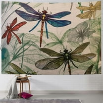 Patifu Dragonflies Tapestry Wall Hanging Unique Style Graphic Tapestries Home Wall Decor Art for Living Room Bedroom Apartment Farmhouse Dorm 40x30inch