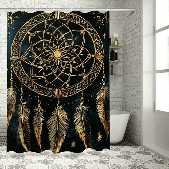 Patifu Dream Catcher Feathers Fantasy Shower Curtain with Hooks 36"x72