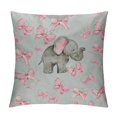 Patifu Elephant Graphic Decorative Throw Pillow Cover for Home Couch