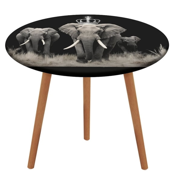 Patifu Elephant King with Crown & Herd Waterproof Oil-Proof Table Cloth, Wipeable Spill-Proof Table Cover for Dining Table, Heavy Duty Durable Tablecloth for Kitchen, Party, Picnic, Home Decor