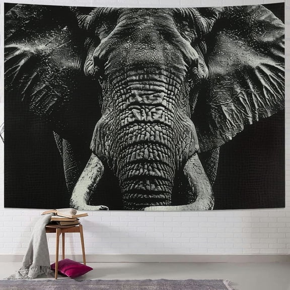 Patifu Elephant Tusks Tapestry Wall Hanging Unique Style Graphic Tapestries for Home Wall Decor Art Living Room Bedroom Dorm 60x50inch