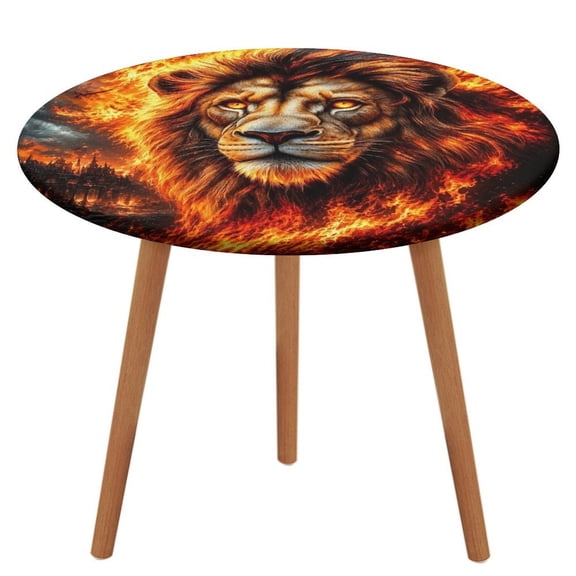 Patifu Fire Flames Waterproof Oil-Proof Table Cloth, Wipeable Spill-Proof Table Cover for Dining Table, Heavy Duty Durable Tablecloth for Kitchen, Party, Picnic, Home Decor