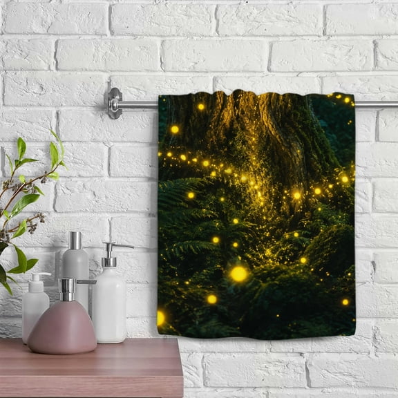 Patifu Fireflies Around Ancient Tree Kitchen Towels Soft Absorbent Polyester Hand Towels 29.5x13.8 Inches 29.5x13.8in