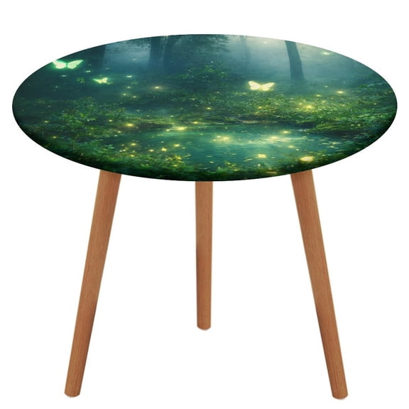 Patifu Firefly Forest Waterproof Oil-Proof Table Cloth, Wipeable Spill-Proof Table Cover for Dining Table, Heavy Duty Durable Tablecloth for Kitchen, Party, Picnic, Home Decor