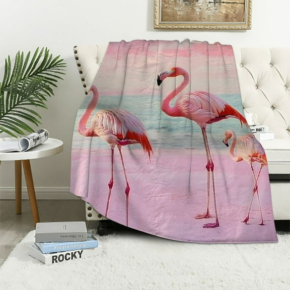 Patifu Flamingo Blanket Flamingo Gifts for Girls Boys Woman Kids Flamingo Lover Throw Blankets Soft Blanket Warm Flannel Plush Blankets for Bed Sofa Couch  40x50in