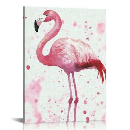 Patifu Flamingo Wall Art Canvas for Living Room Bedroom Home Office Wall Decor 12x16 in