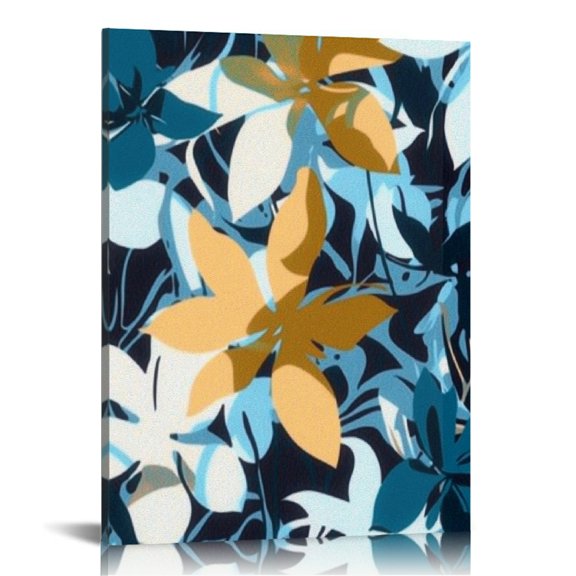 Patifu Flower Pattern Generative Art Canvas Print Wall Decor 12x16 in