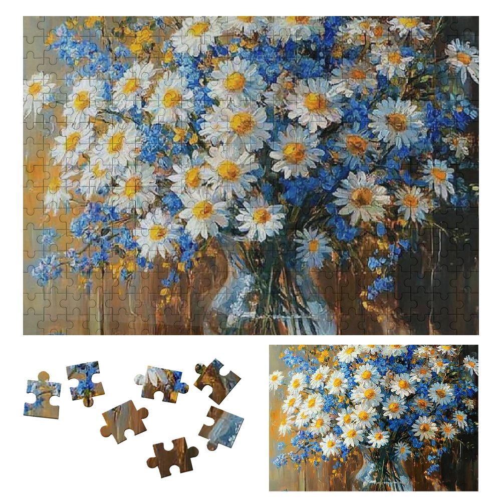 Patifu Flowers Wooden Jigsaw Puzzle Game Toy Gift for Family Friends ...
