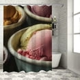 thumbnail image 1 of Patifu Fruit Bathroom Decor Set with Hooks, Graphic Print Polyester Stylish Shower Curtain, 100% Polyester, Waterproof, HD Digital Print, Easy Installation 36"x72, 1 of 7