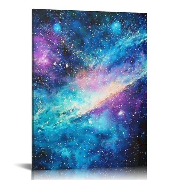 Patifu Galaxy Stars Space Art Canvas Prints Wall Art for Living Room Bedroom Home Office Decoration 16x20 in