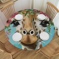 thumbnail image 1 of Patifu Giraffe Flowers Round Tablecloth Stain-Resistant Washable Indoor Outdoor Table Cover for Restaurants Weddings Parties Home Decor 46"-50, 1 of 8