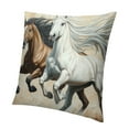 thumbnail image 1 of Patifu Horse Cushion Case Kids  Southwestern Native Aztec Throw Pillow Covers for Boys Girls Teens Teal Beige Decor Pillowcase 18x18in, 1 of 5