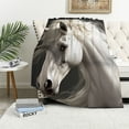 thumbnail image 1 of Patifu Horse Theme Soft Fleece Blanket Lightweight All Seasons Blanket for Living Rooms Sofa Decor Cow Gifts Various Sizes 60x80in, 1 of 6