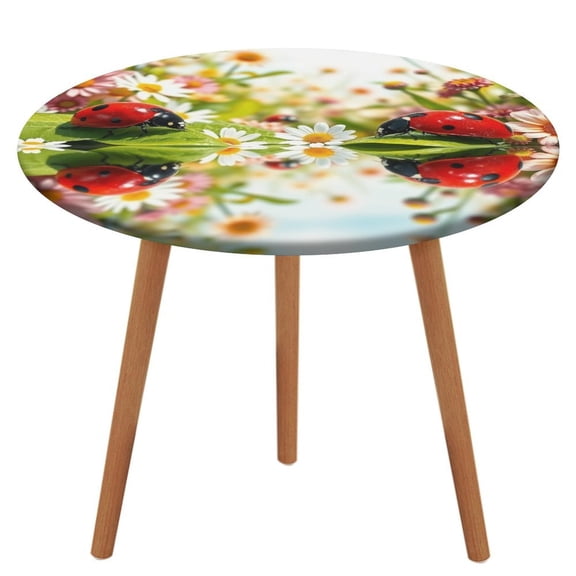 Patifu Ladybugs Among Flowers Table Cloth, Waterproof Oil-Proof, Wipeable Spill-Proof Table Cover for Dining Table, Heavy Duty Durable Tablecloth for Kitchen, Party, Picnic, Home Decor,