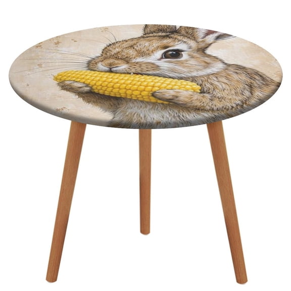 Patifu Little Rabbit Munching on Corn Table Cloth, Waterproof Oil-Proof, Wipeable Spill-Proof Table Cover for Dining Table, Heavy Duty Durable Tablecloth for Kitchen, Party, Picnic, Home Decor,