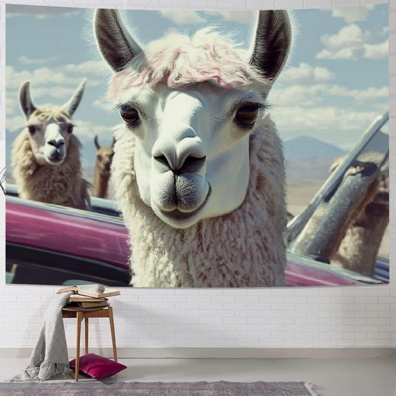 Patifu Llama Tapestry Wall Hanging Unique Style Graphic Tapestries for Home Wall Decor Living Room Bedroom Dorm Apartment Farmhouse 40x30inch