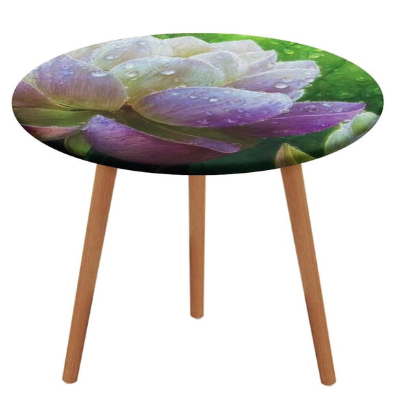 Patifu Lotus After Rain Table Cloth, Waterproof Oil-Proof, Wipeable Spill-Proof Table Cover for Dining Table, Heavy Duty Durable Tablecloth for Kitchen, Party, Picnic, Home Decor,