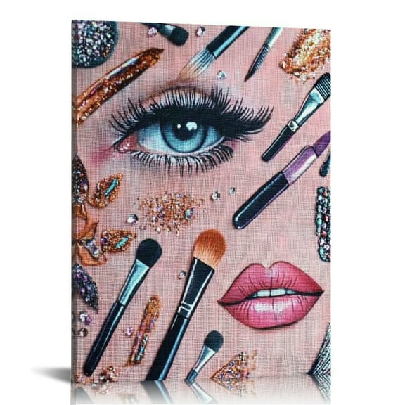 Patifu Makeup Cosmetics Beauty Canvas Wall Art Home Decor 16x20 in