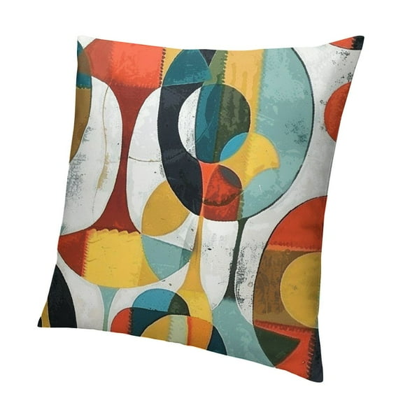 Patifu Mid Century Modern Square Pillow Case Throw Pillow Covers Decorative Pillowcase Cushion Cover with Car Couch Sofa Chair Bed Living Room 12x12in