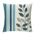 thumbnail image 1 of Patifu   Mid Century Modern Throw Pillow Cushion Cover Set o Abstract Neutral Design Print of Surreal Geometric Forms, Decorative Accent Double-Sided Printing,  Blue Tan and Grey Teal 20x20in, 1 of 5