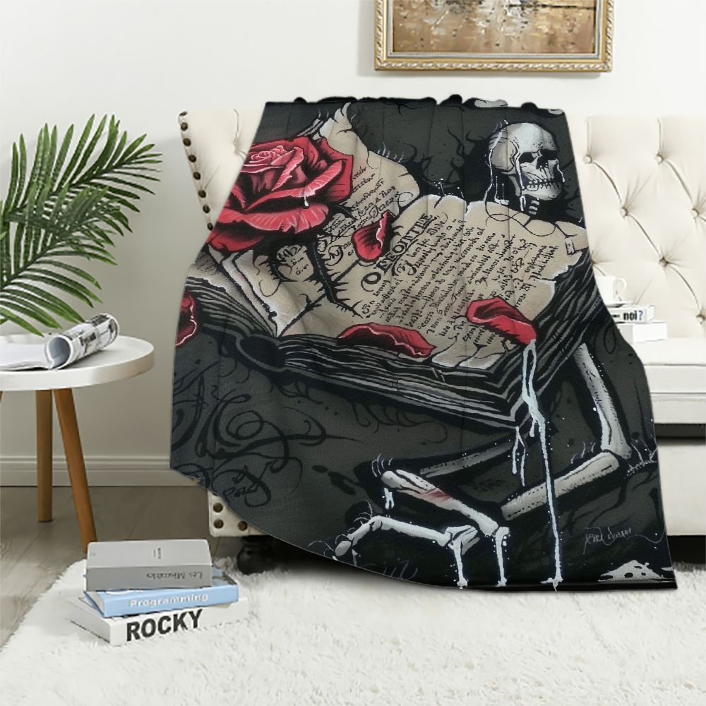 Patifu Motionlěss Bnad Blankets Throws Print Graphic Plush Fuzzy Soft