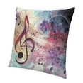 thumbnail image 1 of Patifu Music Notes Throw Pillow Cover for Kids,Musical Theme Pillow Cover Tie Dye Rhythm Pattern Cushion Cover,Colorful Melody Note Decorative Accent Pillow Case 24x24in, 1 of 5