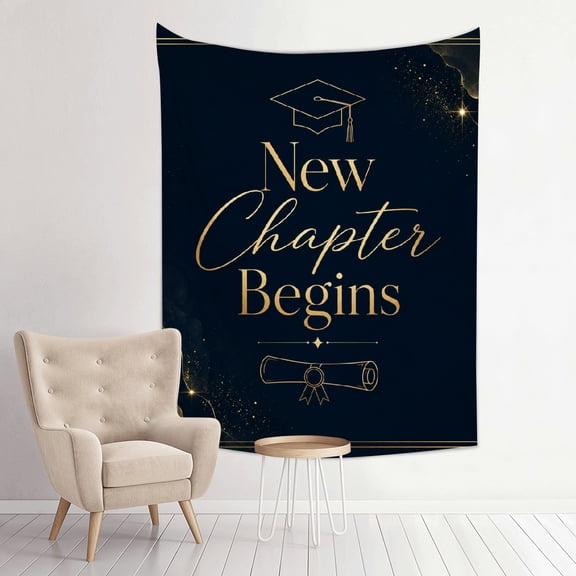Patifu New Chapter Begins Vertical Print Tapestry for Bedroom Living Room Dorm 30*40in