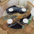 thumbnail image 1 of Patifu Panda Bear Tree Branch Leaves Round Tablecloth Stain-Resistant Washable Indoor Outdoor Restaurant Wedding Party 100% Polyester for Picnic Dining Kitchen Farmhouse Waterproof 46"-50, 1 of 8