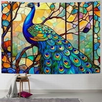 Patifu Peacock Tapestry Wall Hanging Unique Style Graphic Tapestries Home Wall Decor Art for Living Room Bedroom Apartment Farmhouse Dorm 40x30inch