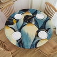 thumbnail image 1 of Patifu Penguins Round Tablecloth 100% Polyester Waterproof Stain-Resistant Table Cover for Indoor and Outdoor Use - Ideal for Restaurants, Weddings, Parties 31"-35, 1 of 8