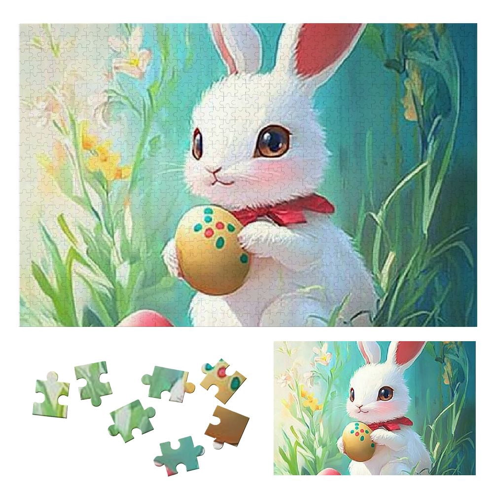 Shop Puzzle Rabbit Patifu Rabbit Bunny Wood Jigsaw Puzzle Challenging Difficult for Adults ...