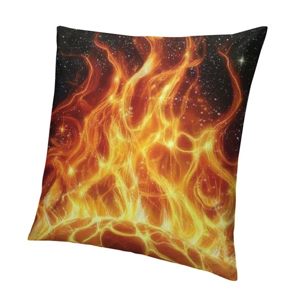 Patifu Red Flame Painting Stain Resistant Throw Pillow Covers Graffiti Fluid Ripple Painting  Pillows Case Cushion Cover Shell for Sofa Bedroom Car  12x12in