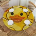 thumbnail image 1 of Patifu Rubber Ducks Round Tablecloth 100% Polyester Stain-Resistant Washable for Indoor Outdoor Restaurants Weddings Parties Table Cloth Tablecloths 31"-35, 1 of 8