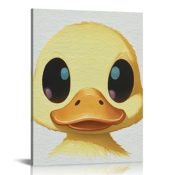 Patifu Sad Duck Wall Decor Canvas Art Print for Living Room Bedroom Home Office Wall Decor 12x16 in