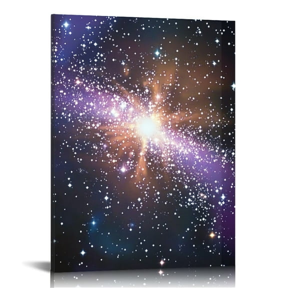 Patifu Star Cluster Galaxy Space Art Canvas Print for Living Room Bedroom Office Wall Decor 16x20 in