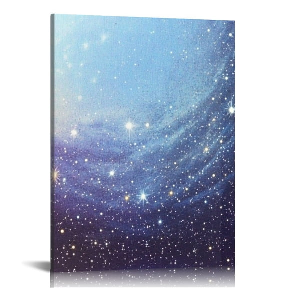 Patifu Stars Galaxy Space Art Canvas Wall Decor for Home Office 16x20 in