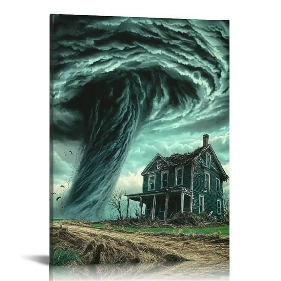 Patifu Storm Tornado Art Modern Canvas Prints for Living Room Bedroom Home Office Wall Decor 12x16 in