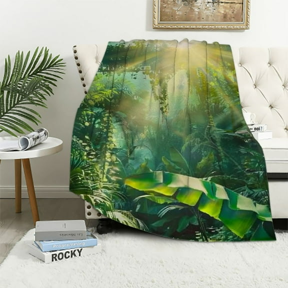 Patifu Sunbeam Jungle Bridge Warm Lightweight Blanket Soft Fleece Blankets for All Seasons 40x50in