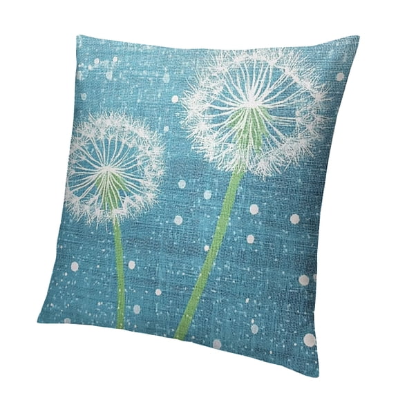 Patifu Throw Pillow Cover Flower Dandelion Floral Throw Pillow Case,Home Decor Cushion Covers for Sofa Living Room Couch Bed 18x18in