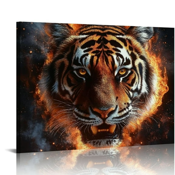 Patifu Tiger Canvas Prints Wall Art Home Office Living Room Decor 20x16in
