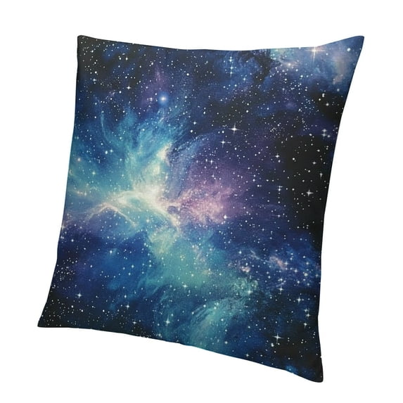 Patifu Universe Galaxy Reversible Throw Pillow Covers Kids Space Outer Sky Square Cushion Covers Boys Girls Outer Space Throw Pillowcases for Sofa Universe Cloud Galaxy 20x20in