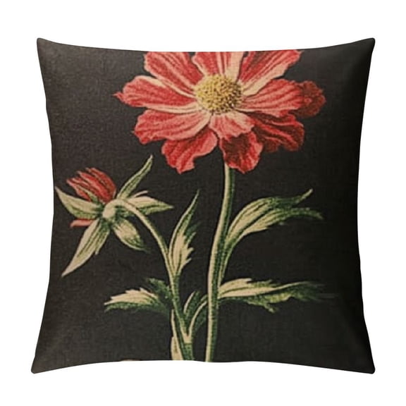 Patifu Vintage Farmhouse Decorative Throw Pillow Covers Leaf Floral Tulip/Daffodil/Irises Couch Throw Pillowcase Cushion Cover for Garden Home 12x12in