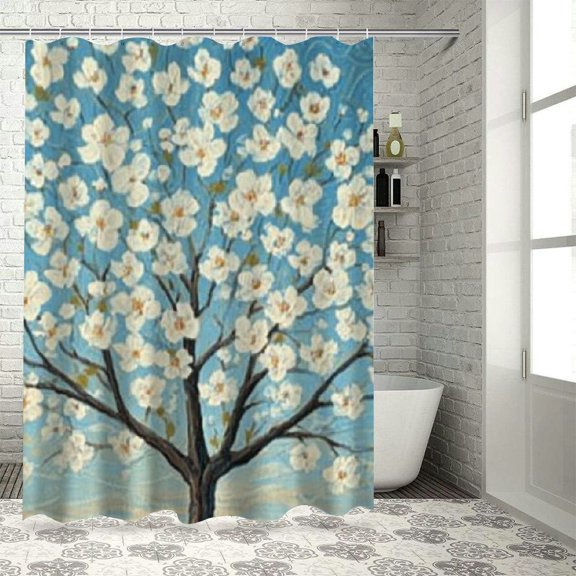 Patifu Washable Shower Curtain Bathroom Shower Curtain Set with Hook - Premium Fabric, Bright HD Print, Easy to Install, Waterproof, Versatile - Perfect for Home Décor