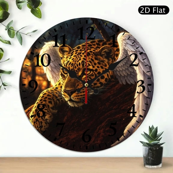 Patifu Winged Leopard  Decor Gift, Wall Decor for Linving Room Battery Operated (AA Not Included), Lobby Corridor Dining Room Bedroom Office Classroom