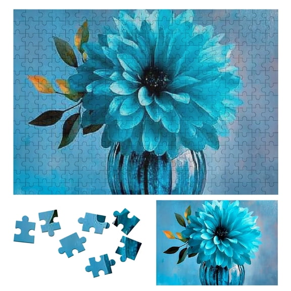 Patifu Wooden Jigsaw Puzzle Flowers Theme Premium Eco-Friendly Wood Gift for Family Friends 300 PCS