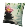 thumbnail image 1 of Patifu Zen Stone Reversible Throw Pillow Covers for Kids Boys Girls Zen Spa Pillow Covers Home Decor Zen Basalt Stones Square Cushion Covers Bamboo Throw Pillowcases 20x20in, 1 of 5