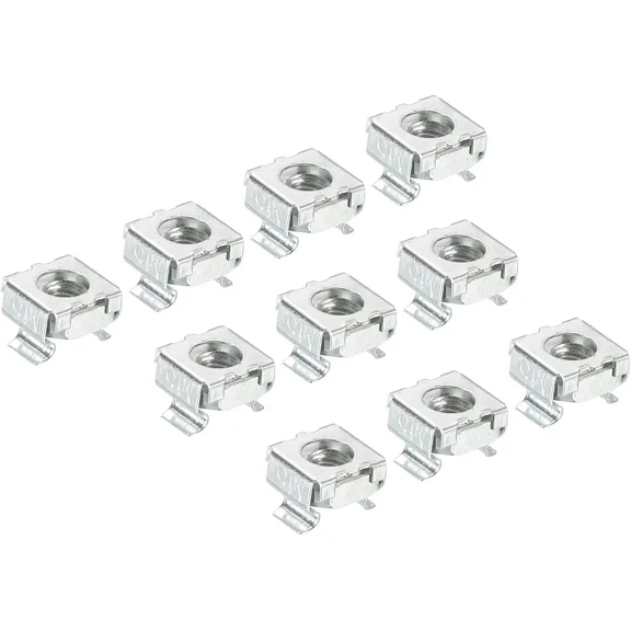 Patikil M5 Cage Nuts Carbon Steel Zinc Plated For Server Rack Cabinets, Silver