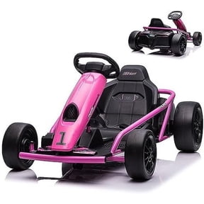 Patikuin 24V Go Kart for Kids 8-12 Years, 300W*2 Extra Powerful Motors, 9Ah Large Battery 8MPH High Speed Drifting with Music, Horn,Max Load 175lbs Outdoor Ride On Toy for Teens