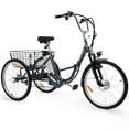 thumbnail image 1 of Patikuin Folding Unisex Adult Electric Tricycle, Gray, 26", 1 of 5